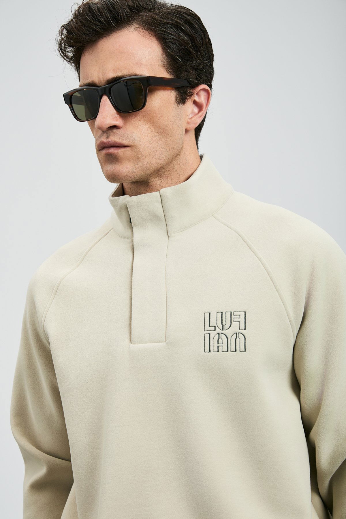 Lufian Erkek Hazel Sweatshirt 112030190 Ekru - 3