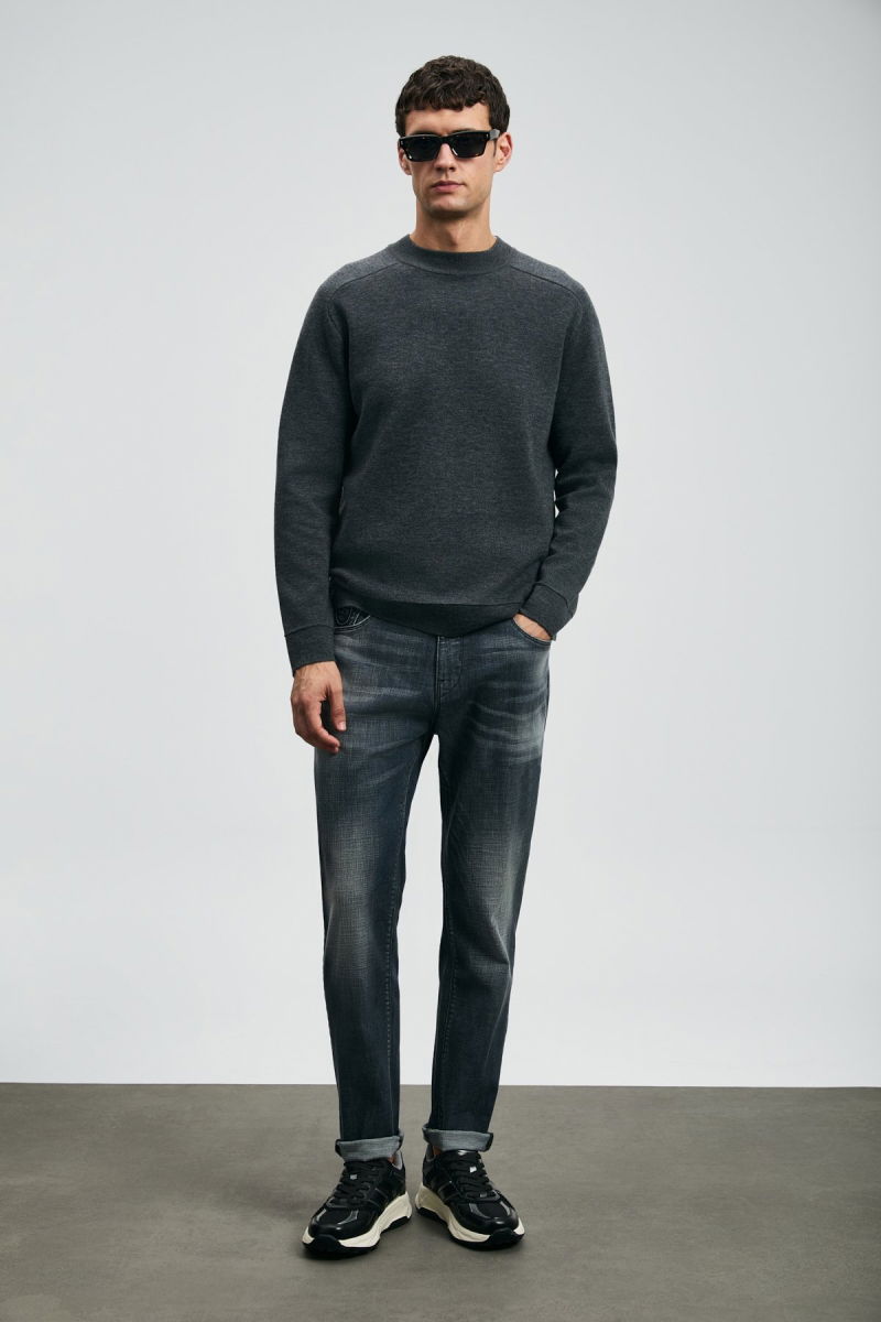 Lufian Erkek Hegel Spor Slim Fit Jean Pantolon 112200265 Gri - 1