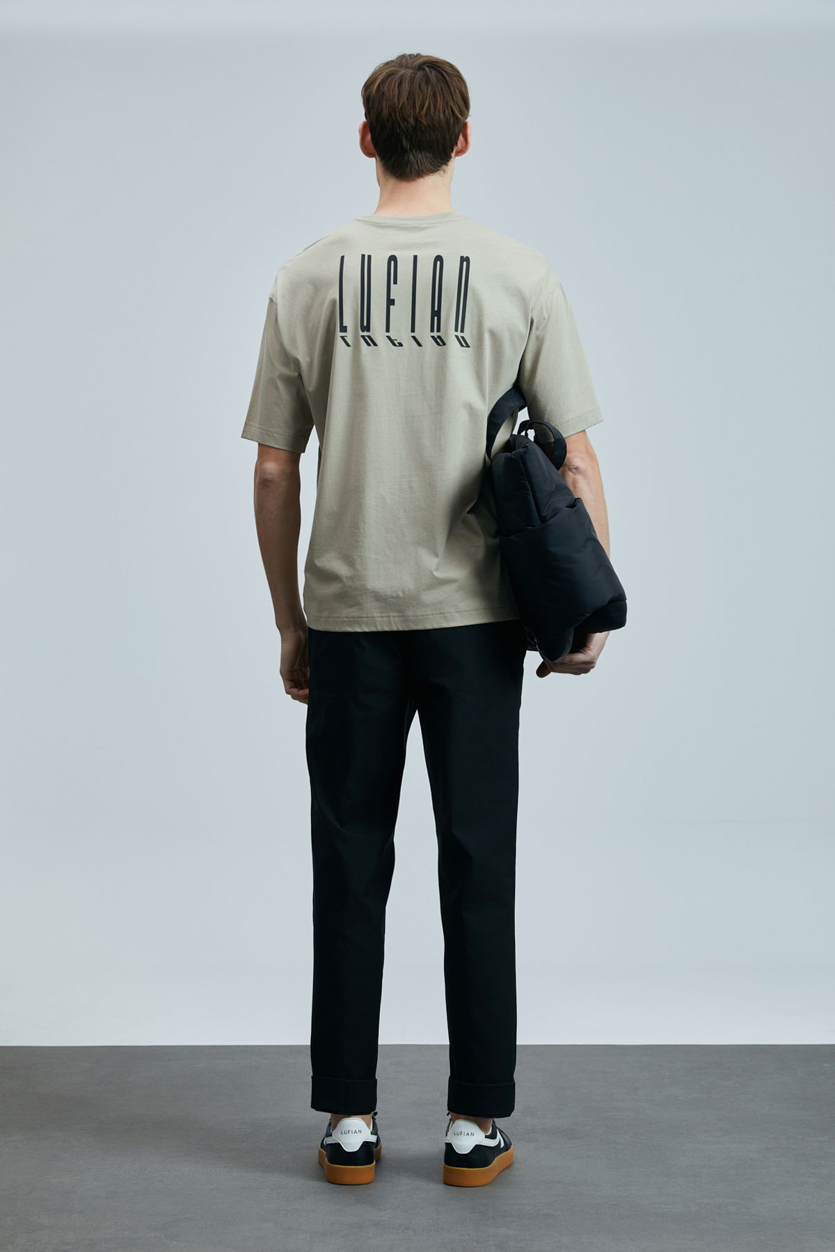 Lufian Erkek Helıx Modern Grafik T-Shirt 111020245 Bej - 4
