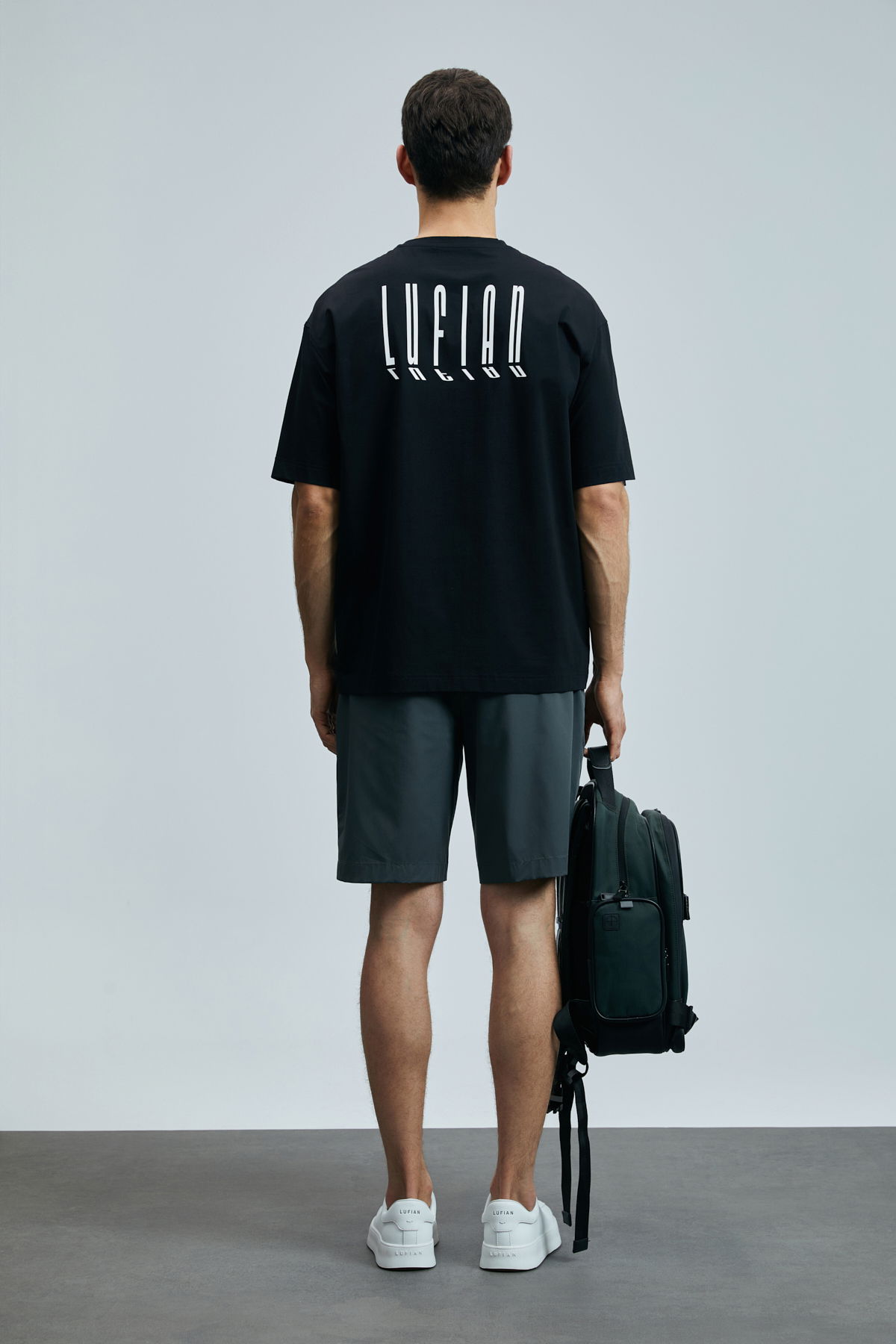 Lufian Erkek Helıx Modern Grafik T-Shirt 111020245 Siyah - 4