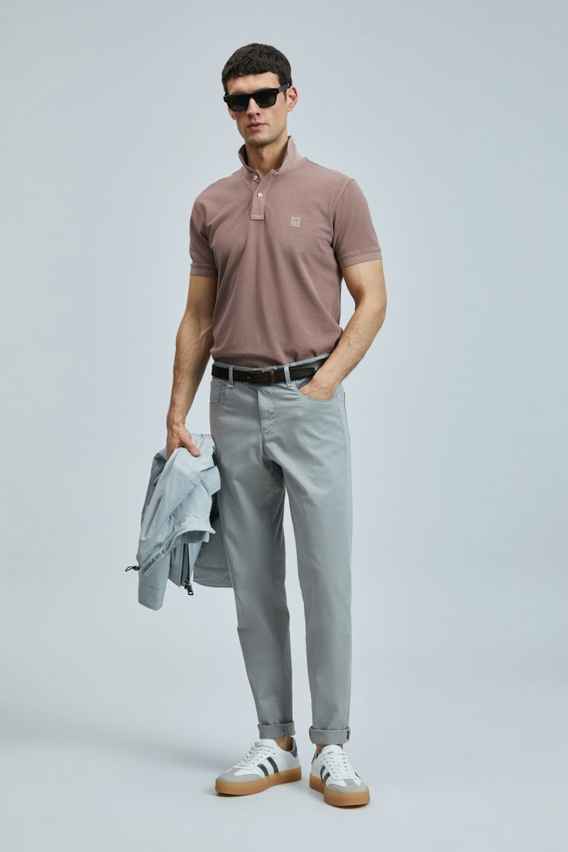 Lufian Erkek Helt 5 Cep Slim Fit Spor Pantolon 111190347 Gri 