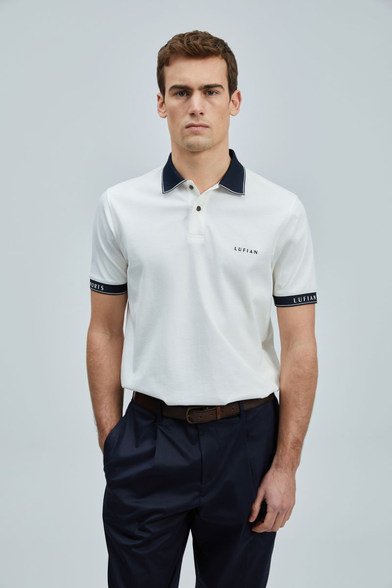 Lufian Erkek Hold Smart Polo T-Shirt 111040226 Kırık Beyaz - 1