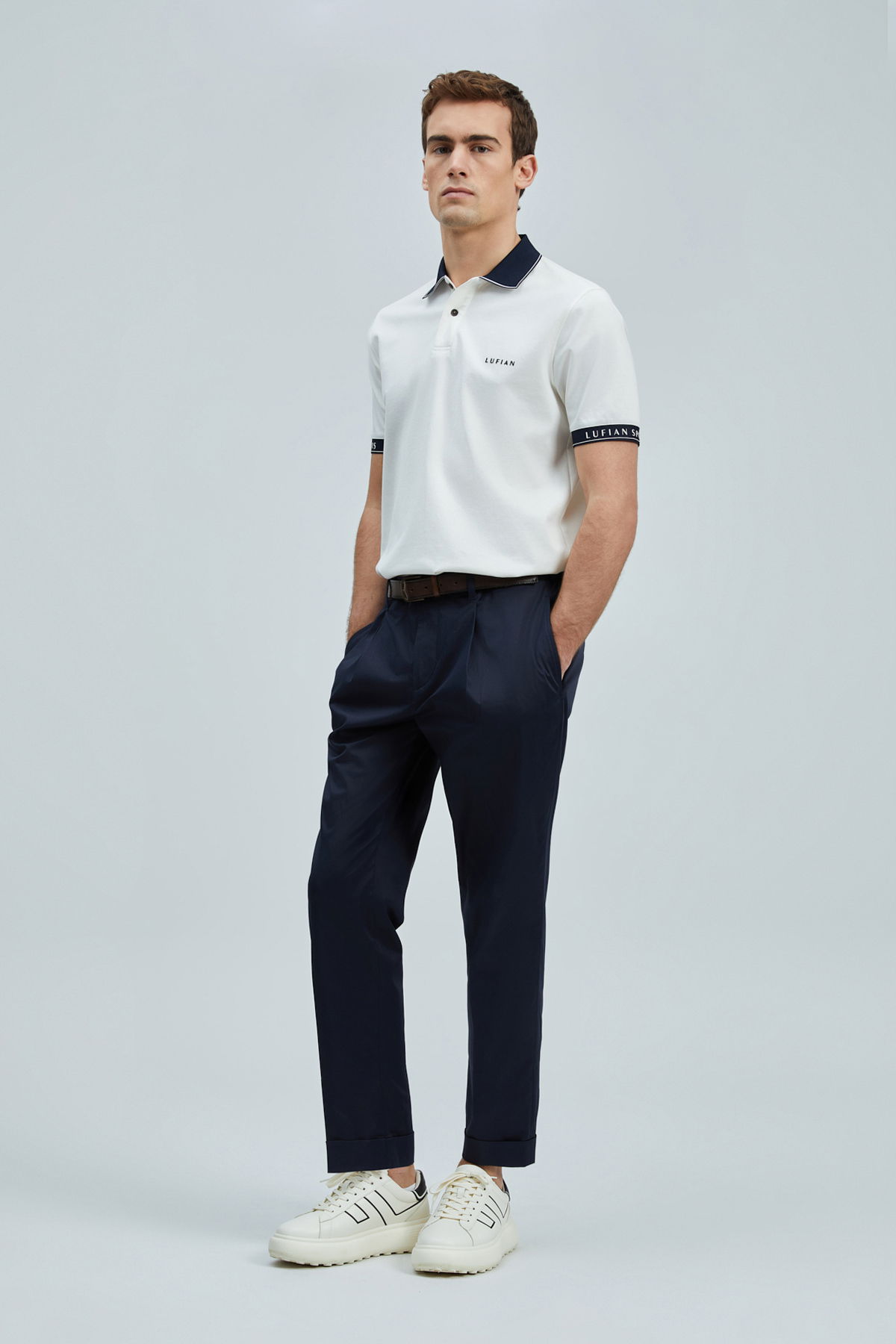 Lufian Erkek Hold Smart Polo T-Shirt 111040226 Kırık Beyaz - 2