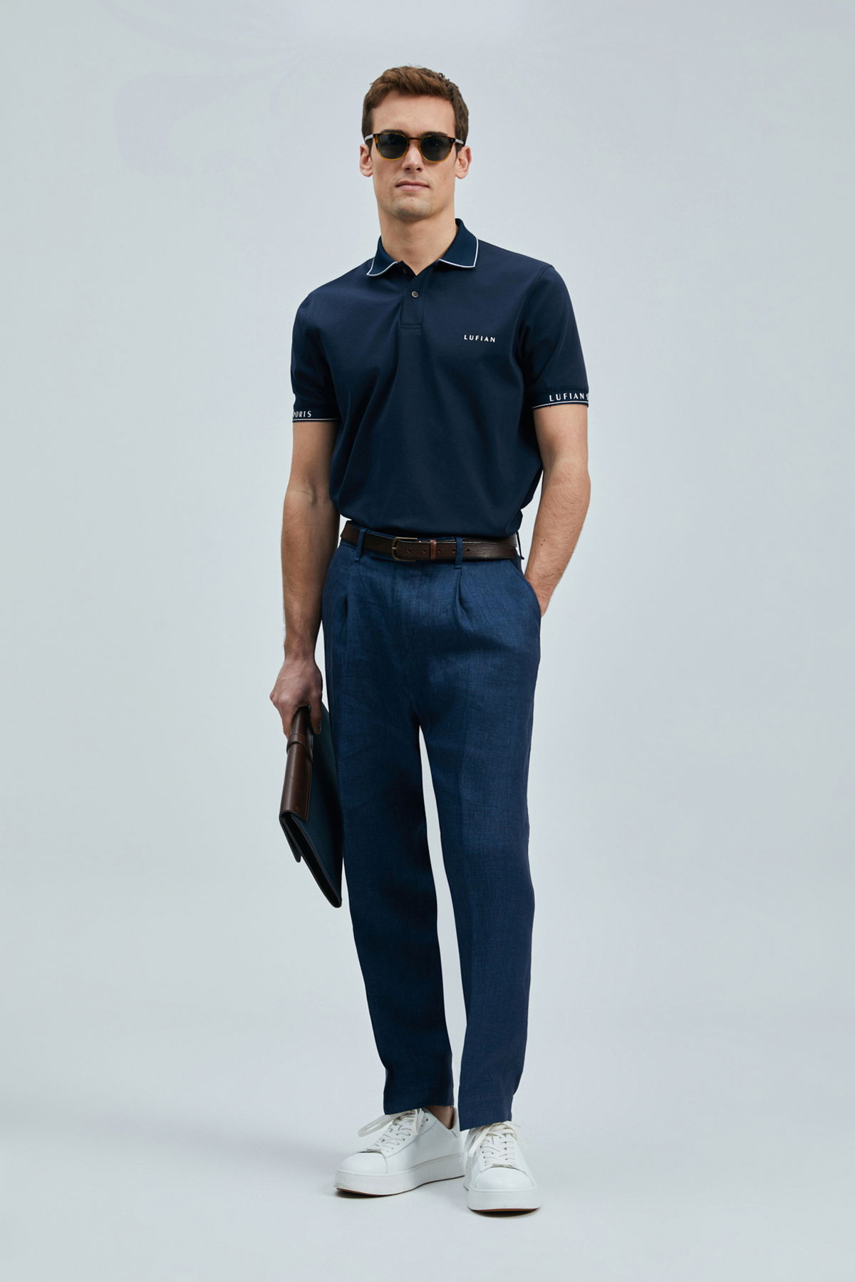Lufian Erkek Hold Smart Polo T-Shirt 111040226 Lacivert - 1