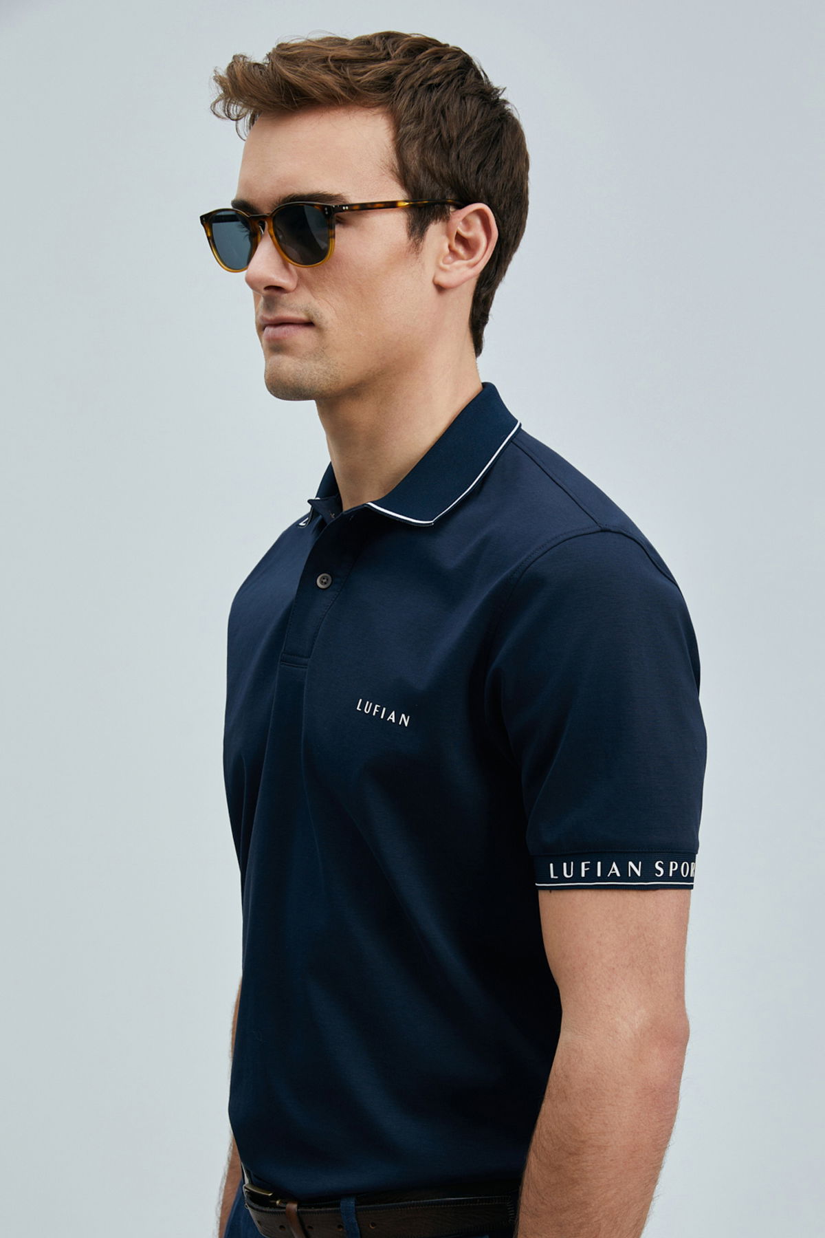 Lufian Erkek Hold Smart Polo T-Shirt 111040226 Lacivert - 3