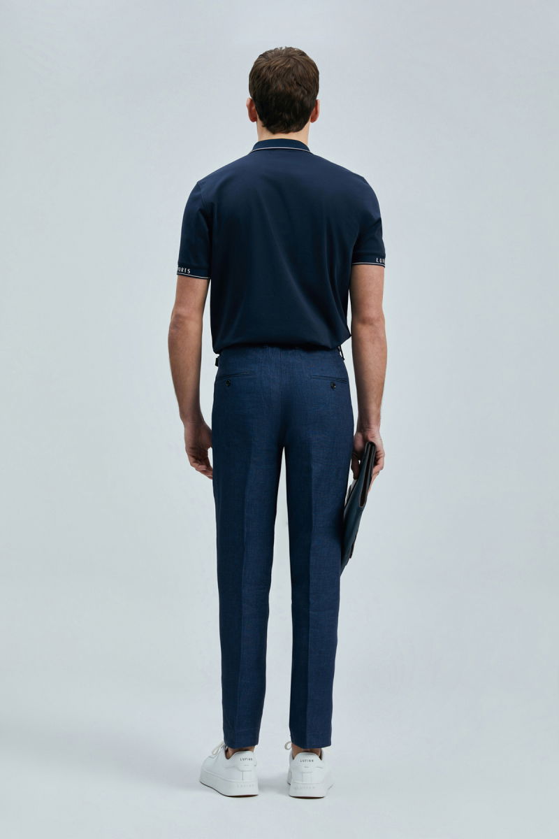 Lufian Erkek Hold Smart Polo T-Shirt 111040226 Lacivert - 4