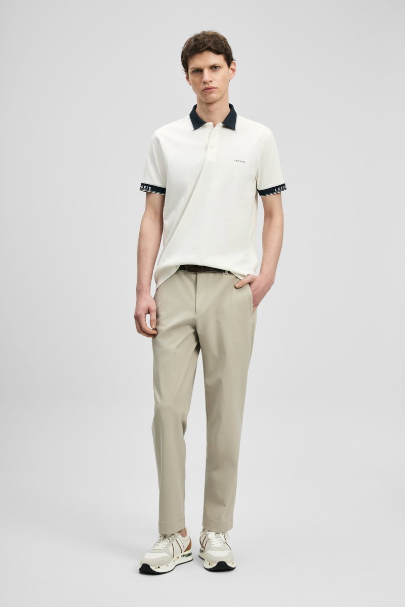 Lufian Erkek Hold Smart Polo T-Shirt 111040251 Kırık Beyaz - 2