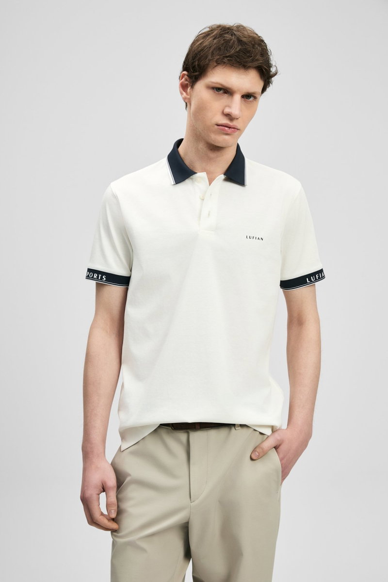 Lufian Erkek Hold Smart Polo T-Shirt 111040251 Kırık Beyaz - 3