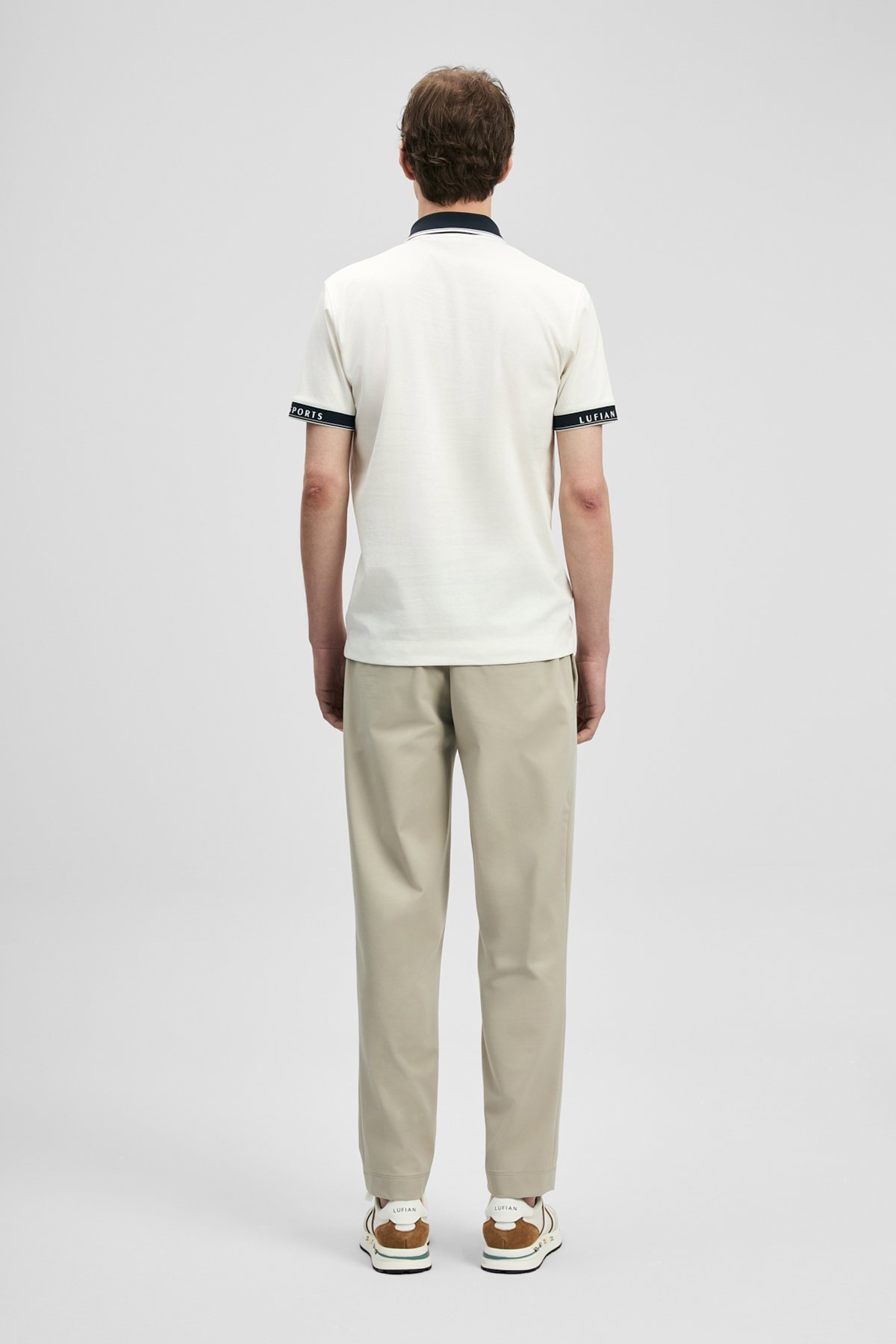 Lufian Erkek Hold Smart Polo T-Shirt 111040251 Kırık Beyaz - 4