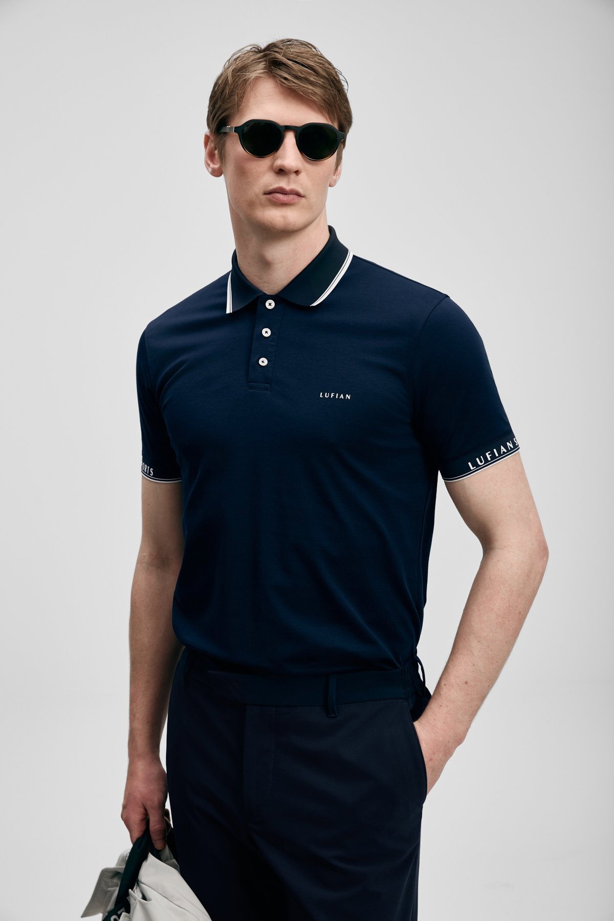 Lufian Erkek Hold Smart Polo T-Shirt 111040251 Lacivert - 3