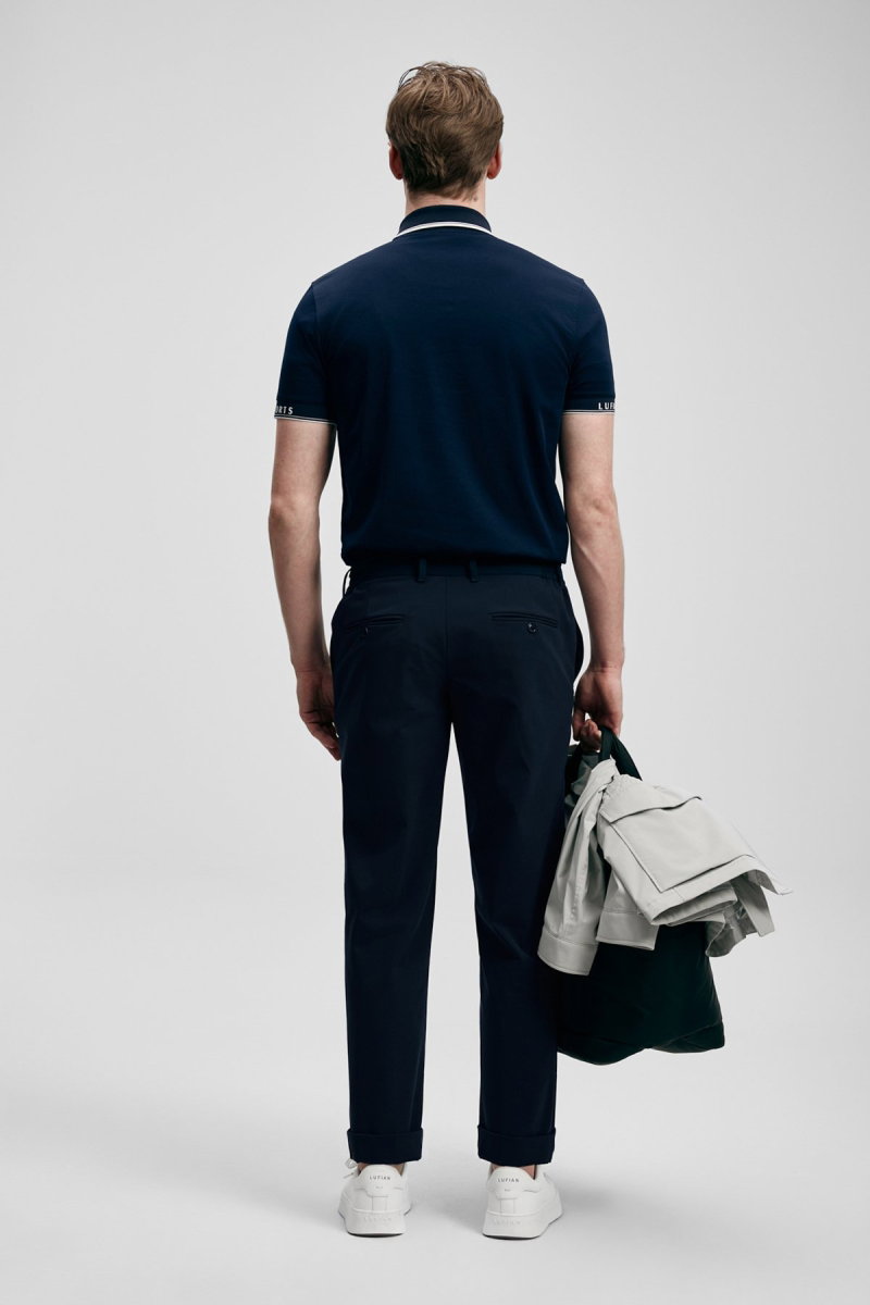Lufian Erkek Hold Smart Polo T-Shirt 111040251 Lacivert - 4