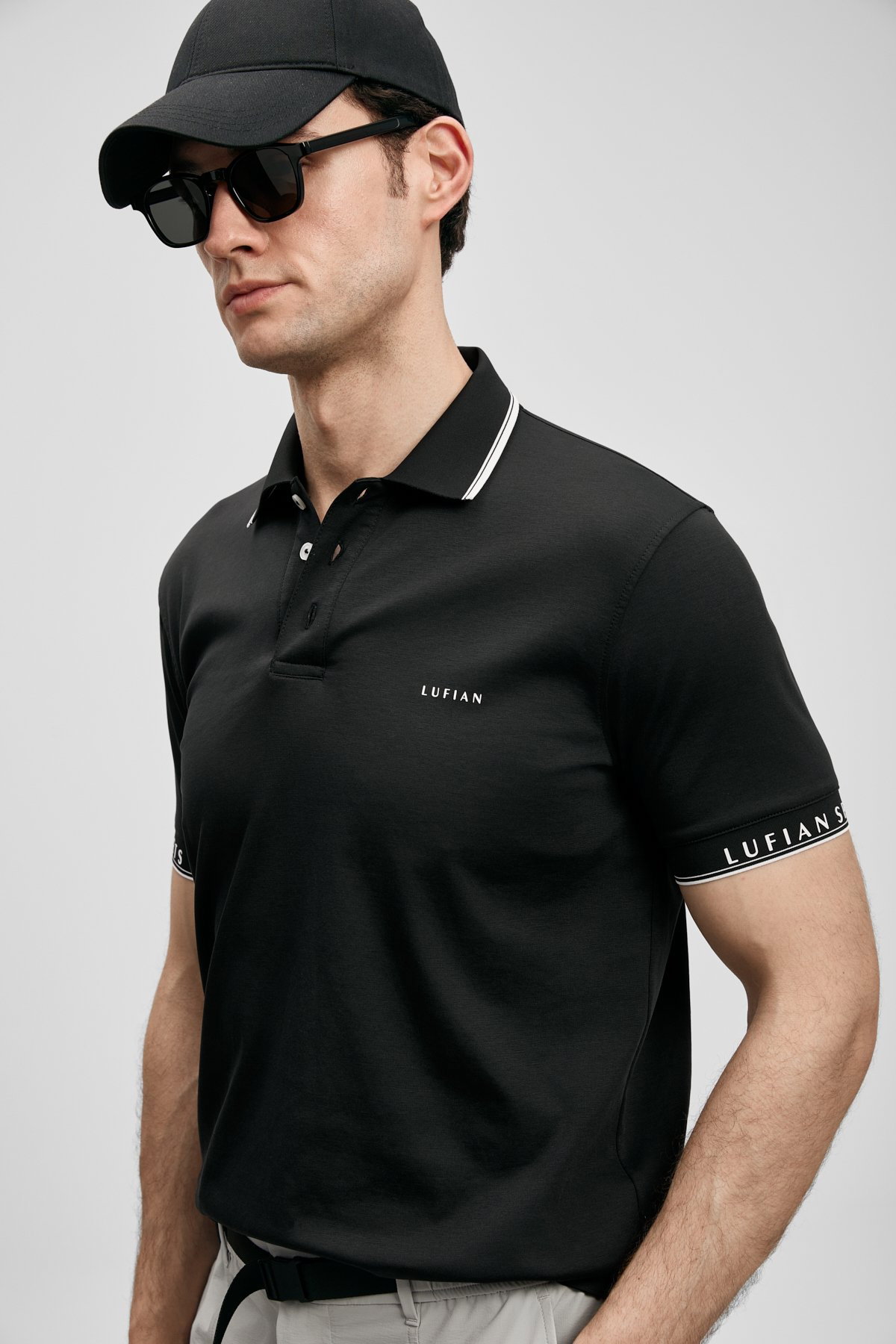 Lufian Erkek Hold Smart Polo T-Shirt 111040251 Siyah - 1