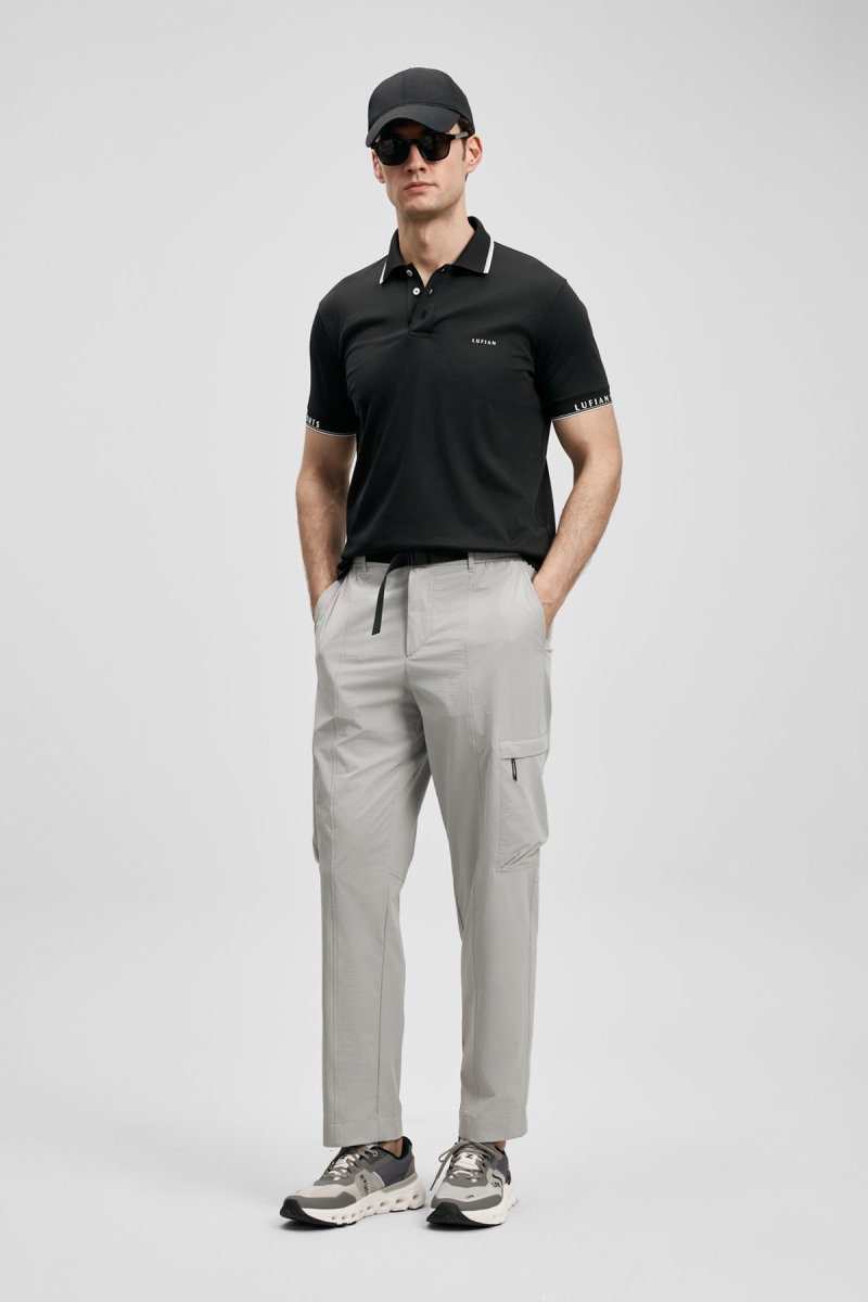 Lufian Erkek Hold Smart Polo T-Shirt 111040251 Siyah - 3