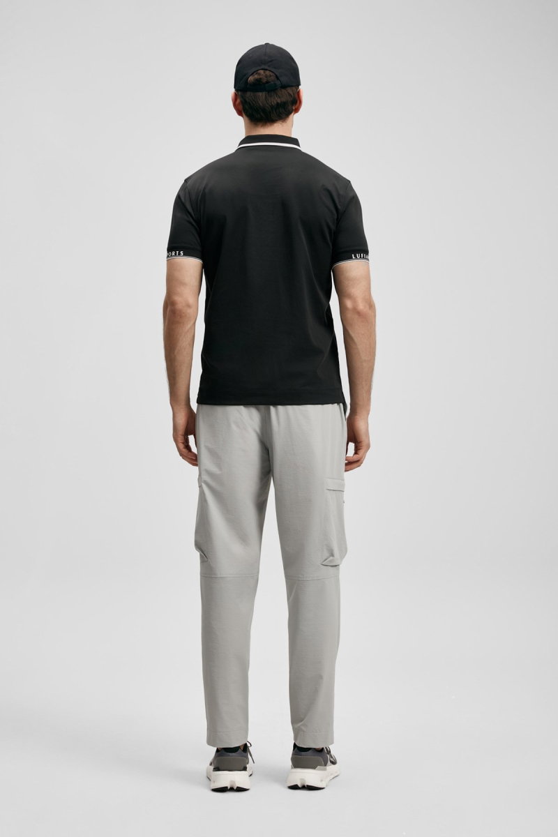 Lufian Erkek Hold Smart Polo T-Shirt 111040251 Siyah - 4