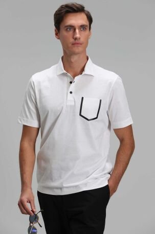 Lufian Erkek Hope Smart Polo Yaka T-Shirt 111040142 Kırık Beyaz - 4