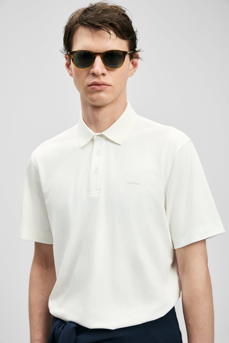 Lufian Erkek Hudson Smart Polo T-Shirt 111040234 Beyaz - 3