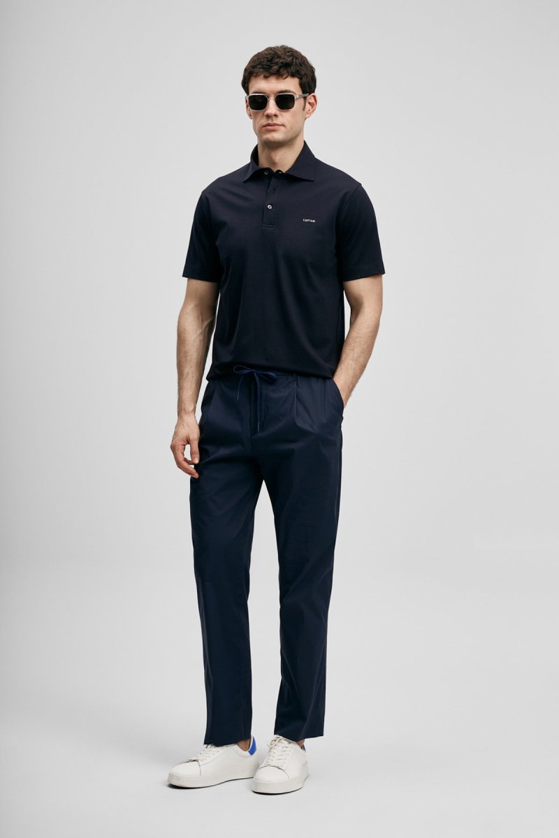 Lufian Erkek Hudson Smart Polo T-Shirt 111040234 Lacivert - 2