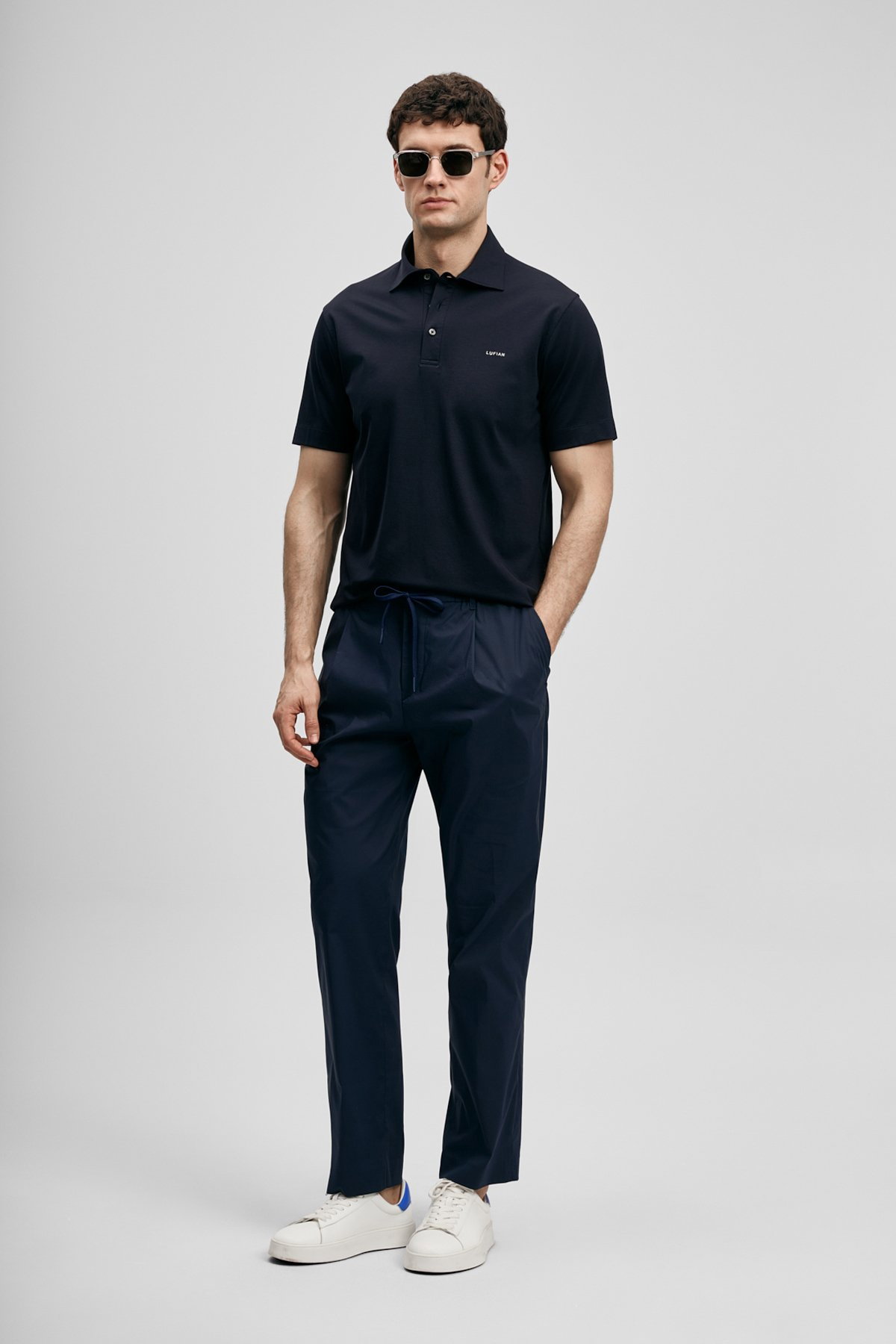 Lufian Erkek Hudson Smart Polo T-Shirt 111040234 Lacivert - 2