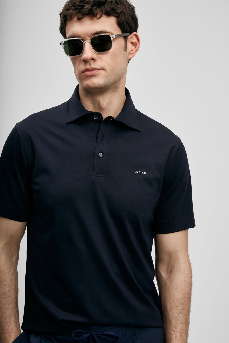 Lufian Erkek Hudson Smart Polo T-Shirt 111040234 Lacivert - 3