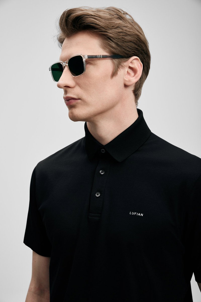 Lufian Erkek Hudson Smart Polo T-Shirt 111040234 Siyah - 2