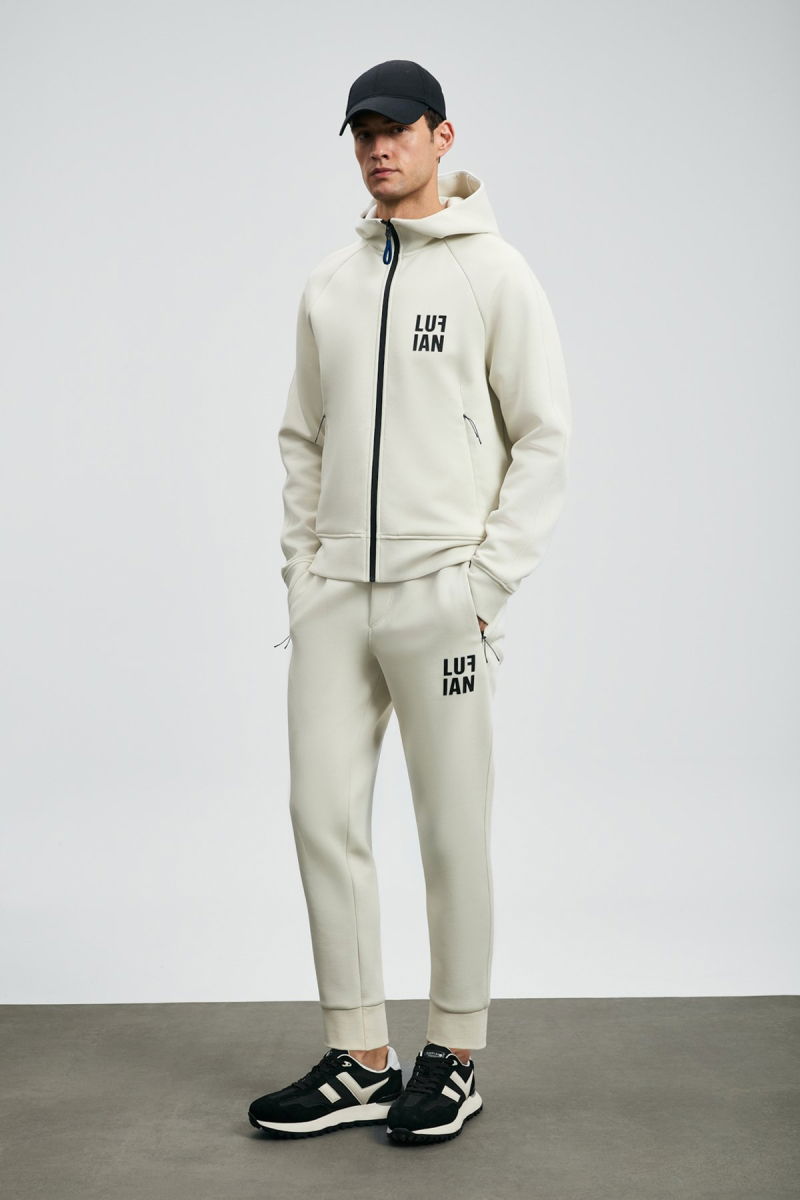 Lufian Erkek Ice Eşofman Üst 112050079 Kırık Beyaz - Lufian