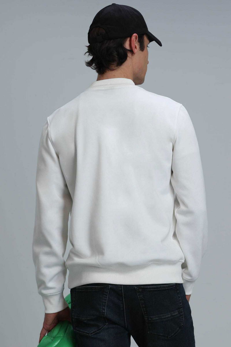 Lufian Erkek Igor Sweatshirt 112030128 Kırık Beyaz - 5