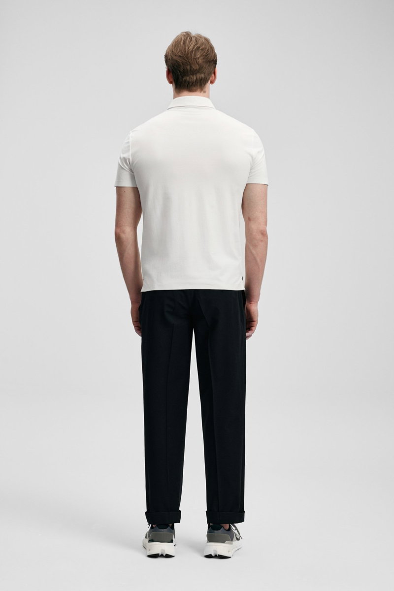 Lufian Erkek Jaxon Hi- Tech Performance Dikişsiz Polo T-Shirt 111040241 Beyaz - 4