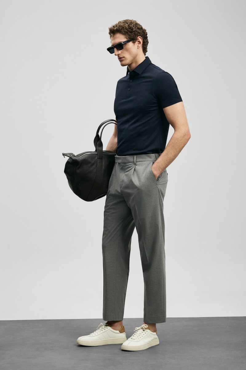 Lufian Erkek Jaxon Hi- Tech Performance Dikişsiz Polo T-Shirt 111040241 Lacivert - 2