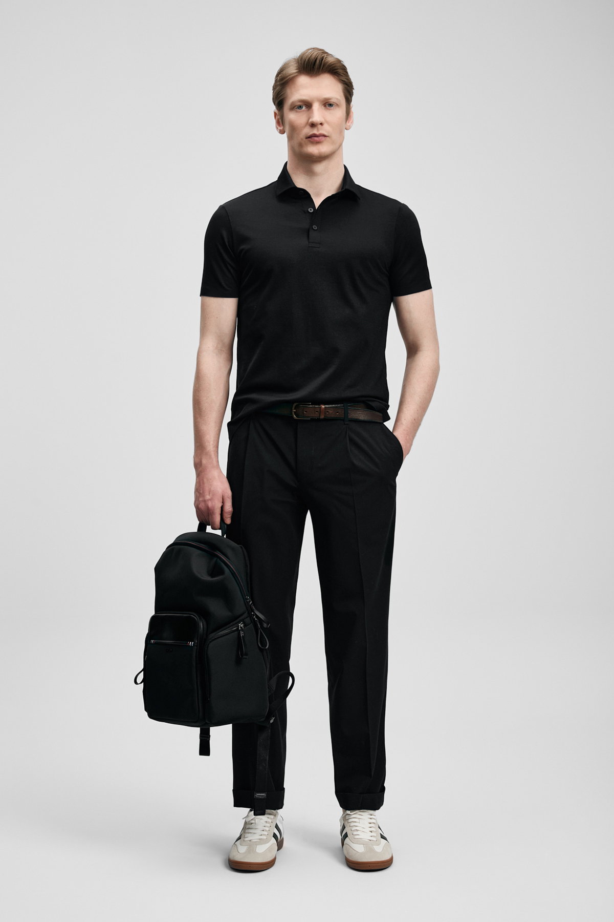 Lufian Erkek Jaxon Hi- Tech Performance Dikişsiz Polo T-Shirt 111040241 Siyah - 1