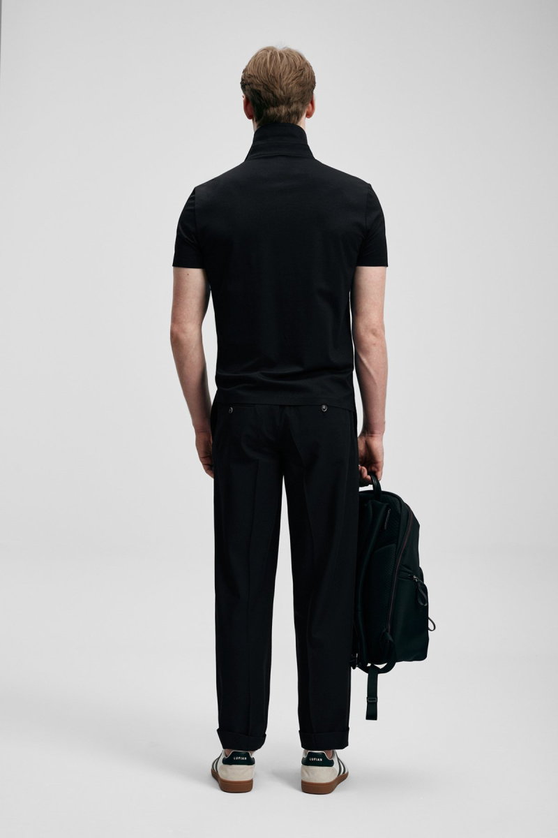 Lufian Erkek Jaxon Hi- Tech Performance Dikişsiz Polo T-Shirt 111040241 Siyah - 4