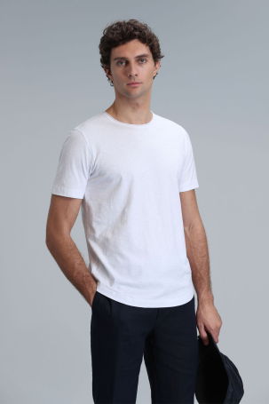 Lufian Erkek Junya Basic T-Shirt 111020203 Beyaz 