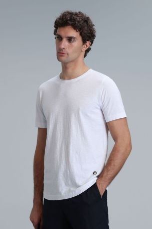 Lufian Erkek Junya Basic T-Shirt 111020203 Beyaz - 3