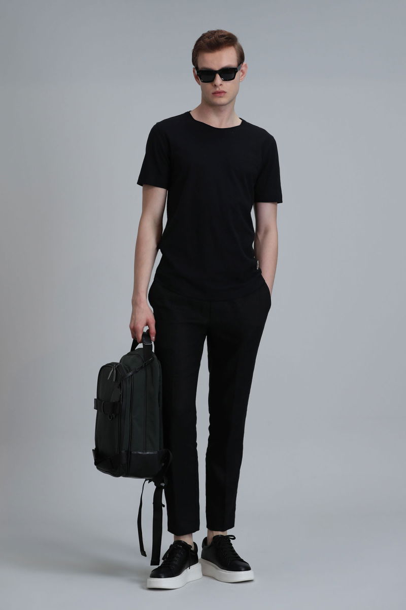 Lufian Erkek Junya Basic T-Shirt 111020203 Siyah - 2