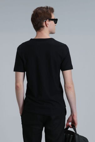 Lufian Erkek Junya Basic T-Shirt 111020203 Siyah - 4