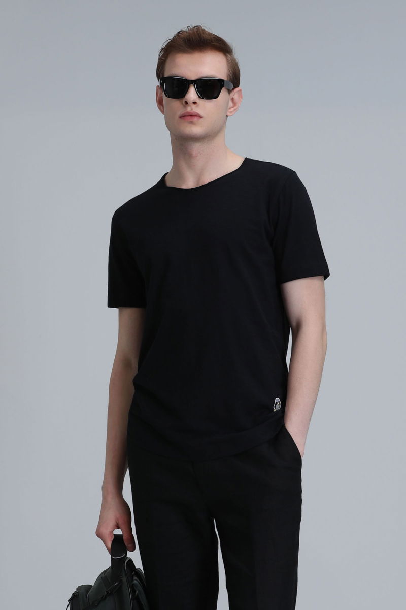 Lufian Erkek Junya Basic T-Shirt 111020203 Siyah 