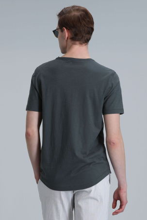 Lufian Erkek Junya Basic T-Shirt 111020203 Yeşil - 4