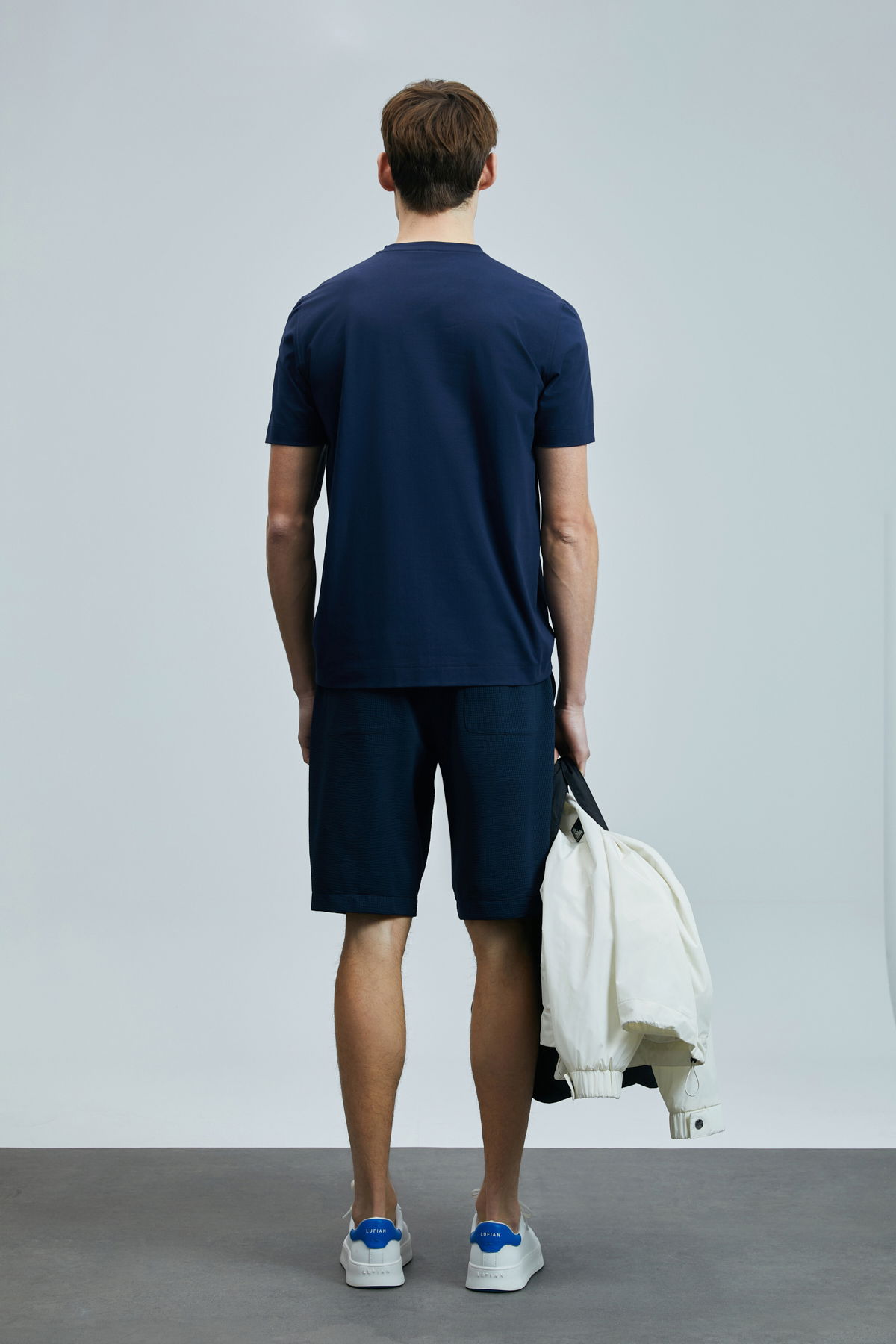 Lufian Erkek Justın Modern Grafik T-Shirt 111020231 Açık Lacivert - 4