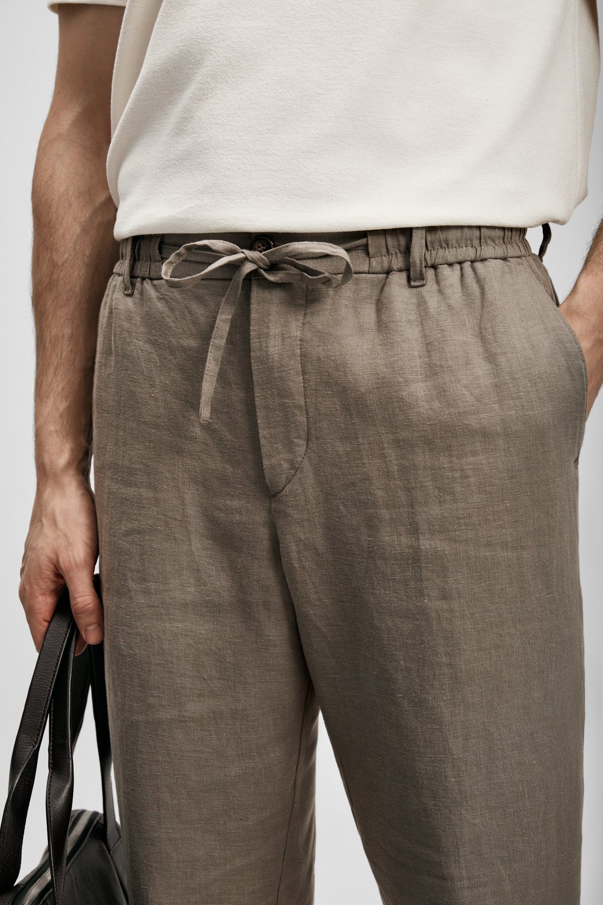 Lufian Erkek Karl Smart Chino Slim Fit Pantolon 111190363 Toprak - 3