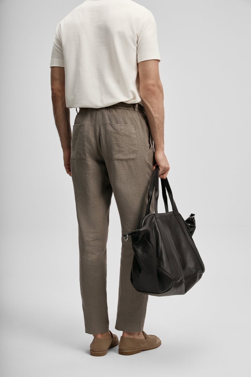 Lufian Erkek Karl Smart Chino Slim Fit Pantolon 111190363 Toprak - 4