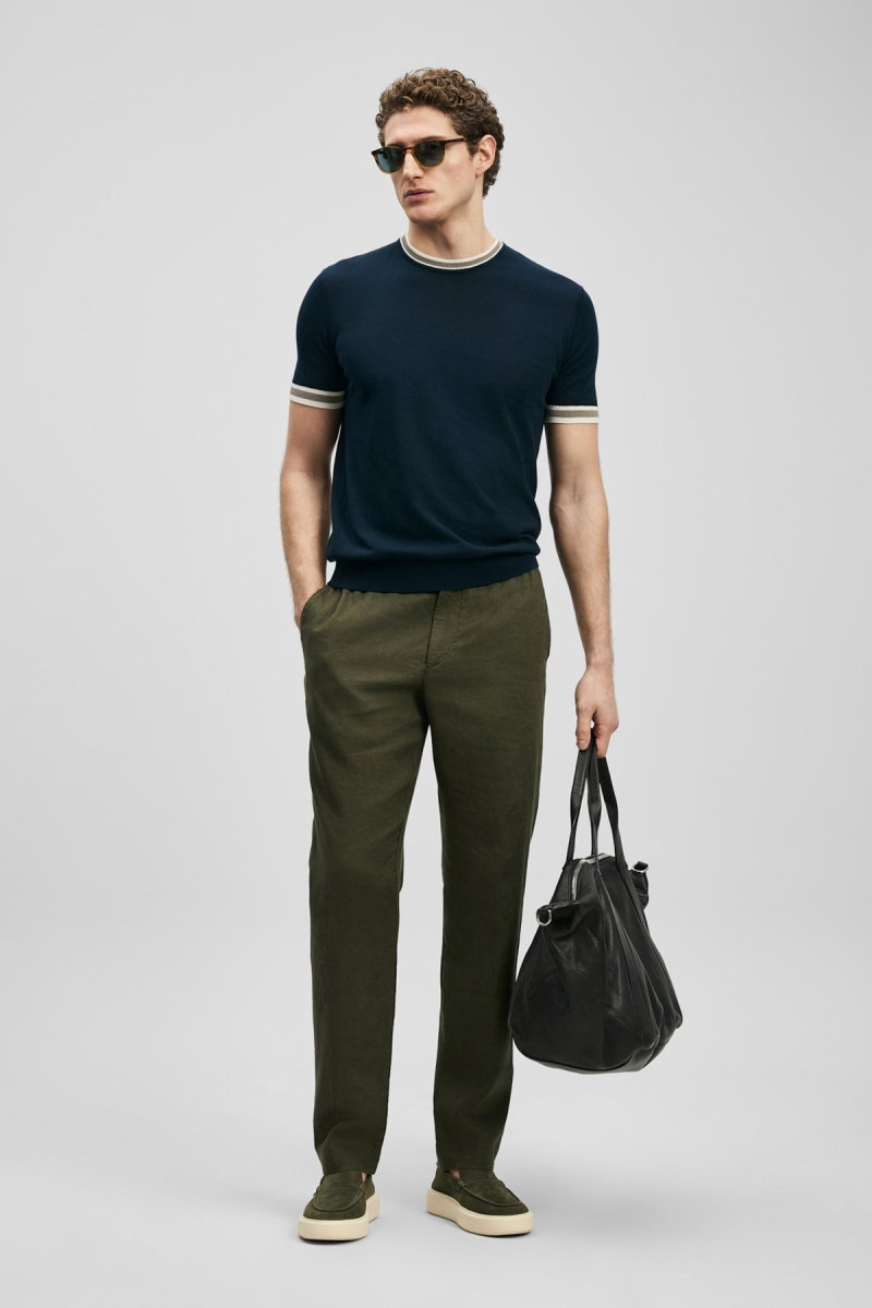 Lufian Erkek Karl Smart Chino Slim Fit Pantolon 111190363 Yeşil - Lufian