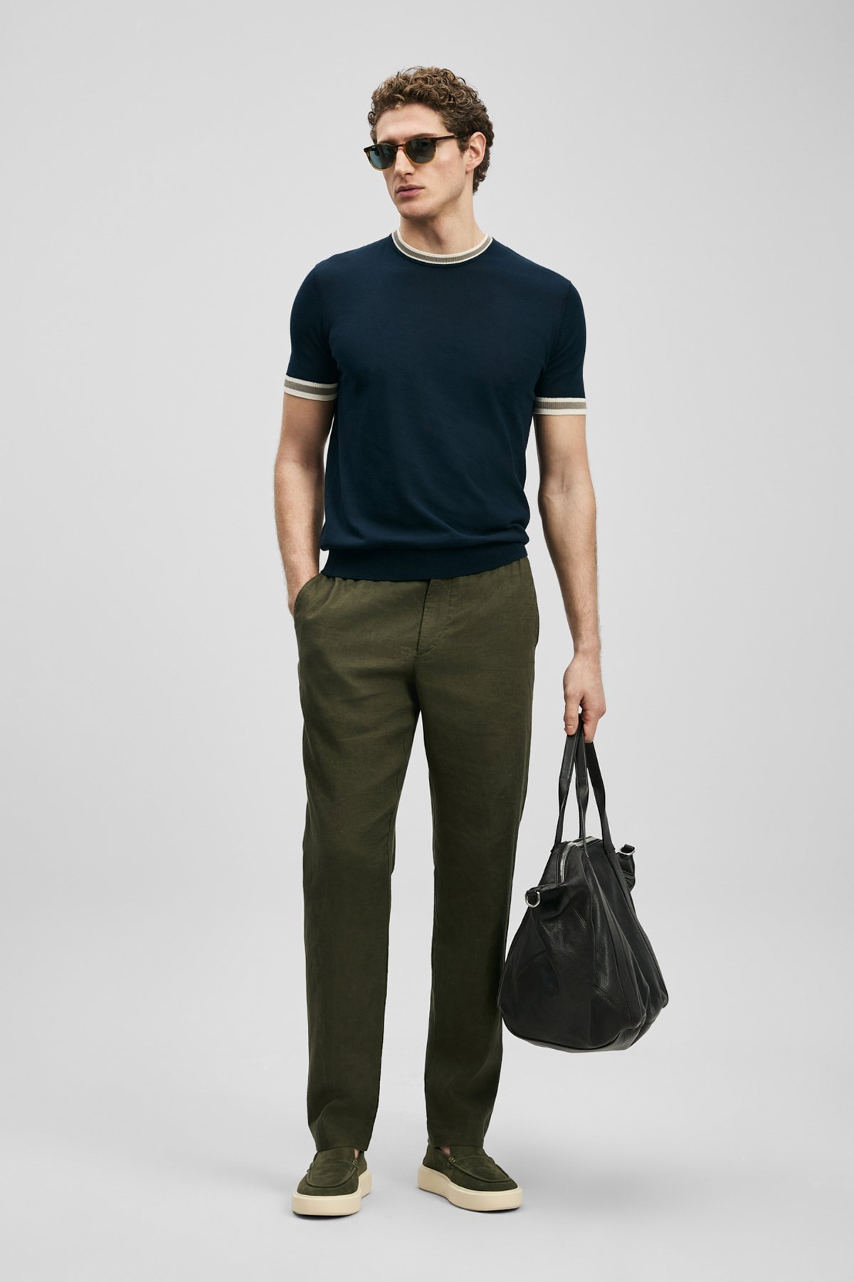Lufian Erkek Karl Smart Chino Slim Fit Pantolon 111190363 Yeşil - 1