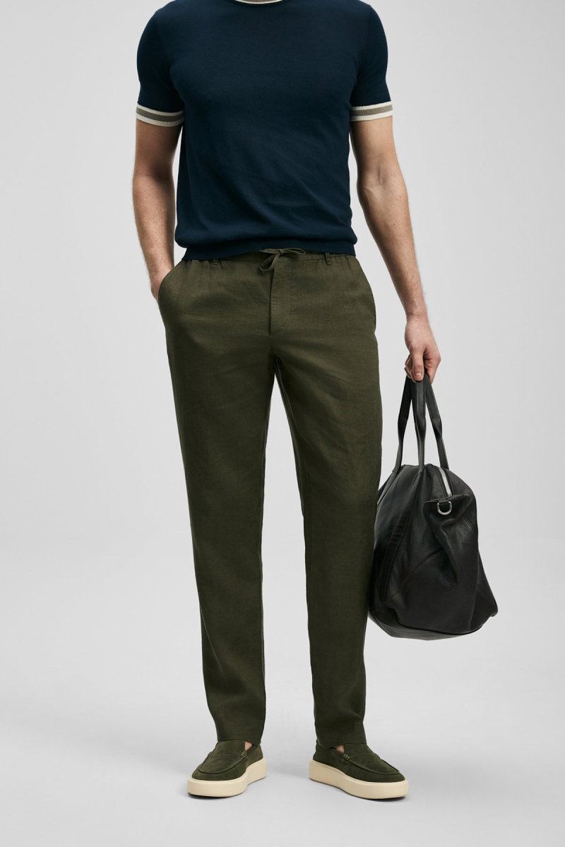Lufian Erkek Karl Smart Chino Slim Fit Pantolon 111190363 Yeşil - 2