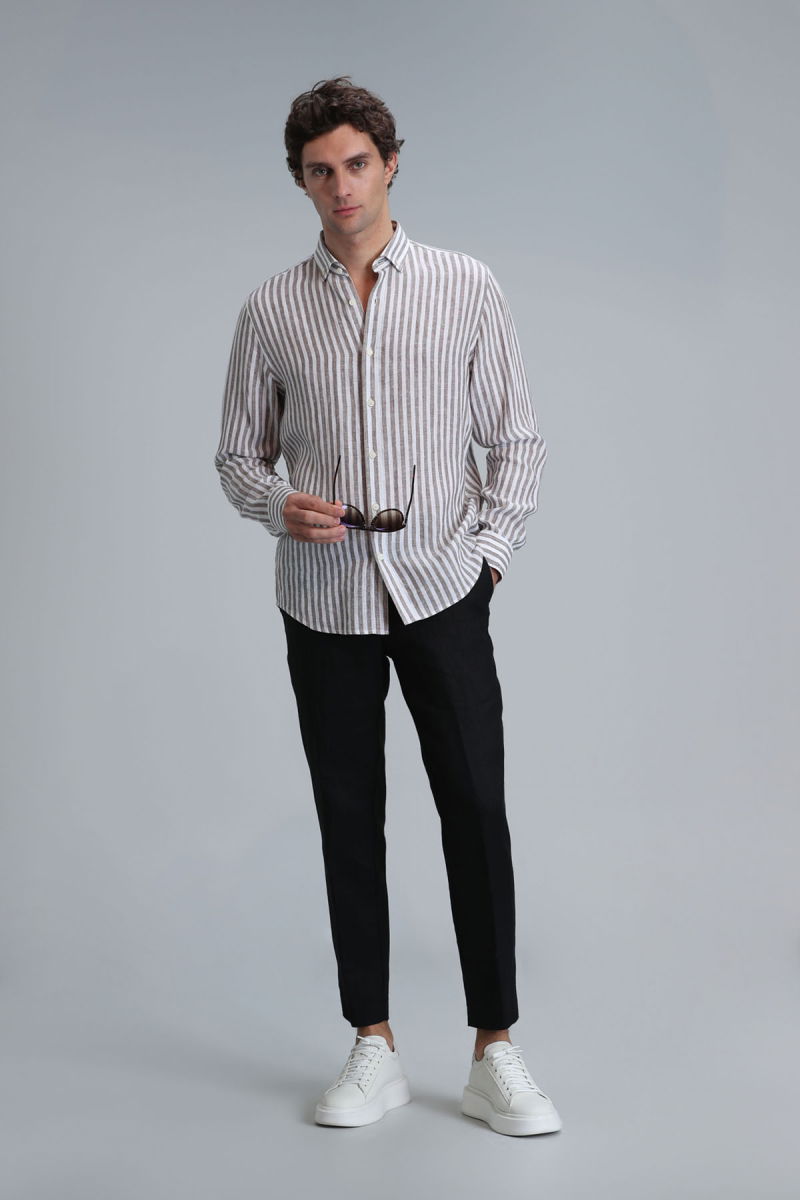Lufian Erkek Karl Spor Chino Slim Fit Pantolon 111190328 Siyah 