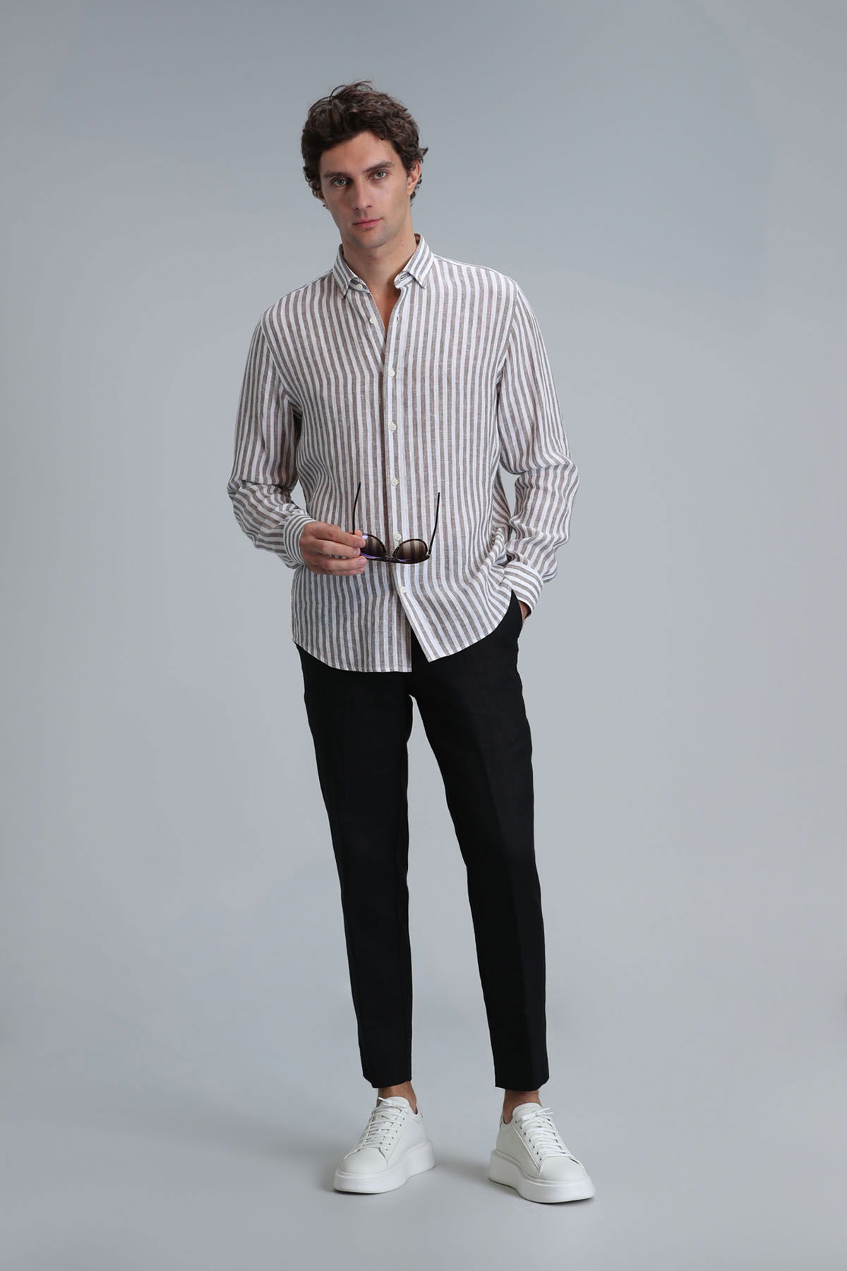 Lufian Erkek Karl Spor Chino Slim Fit Pantolon 111190328 Siyah - 1