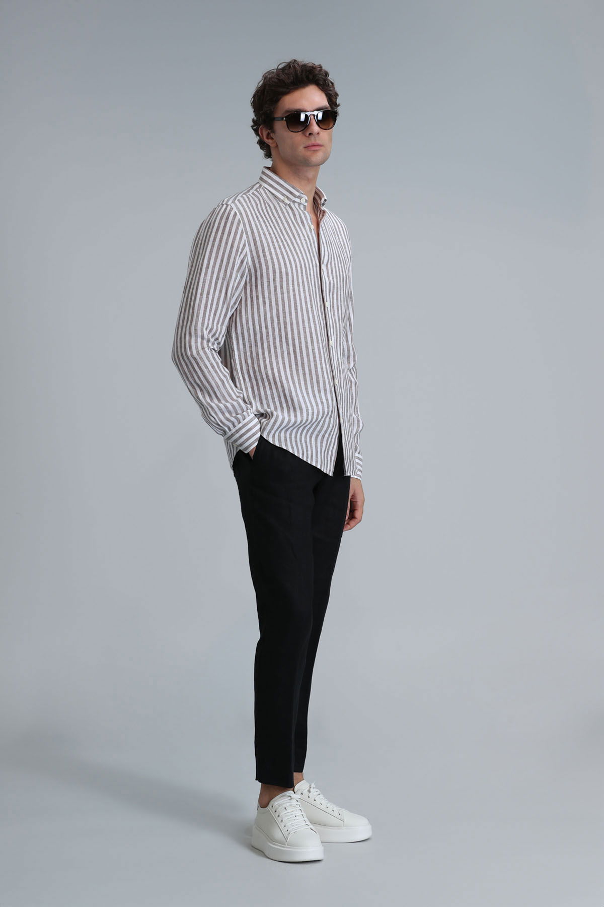 Lufian Erkek Karl Spor Chino Slim Fit Pantolon 111190328 Siyah - 2