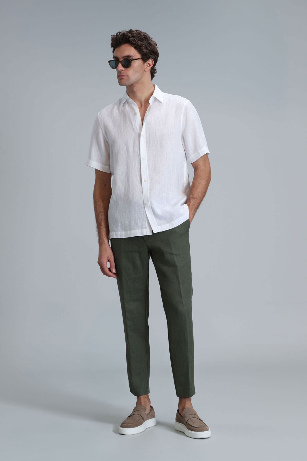 Lufian Erkek Karl Spor Chino Slim Fit Pantolon 111190328 Yeşil - 1