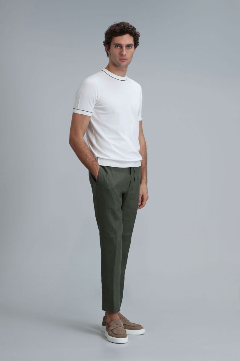 Lufian Erkek Karl Spor Chino Slim Fit Pantolon 111190328 Yeşil - 2