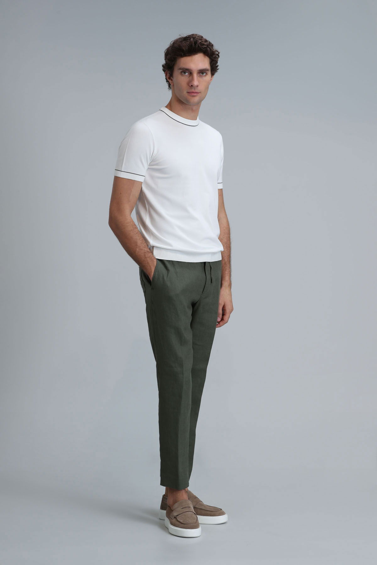 Lufian Erkek Karl Spor Chino Slim Fit Pantolon 111190328 Yeşil - 2