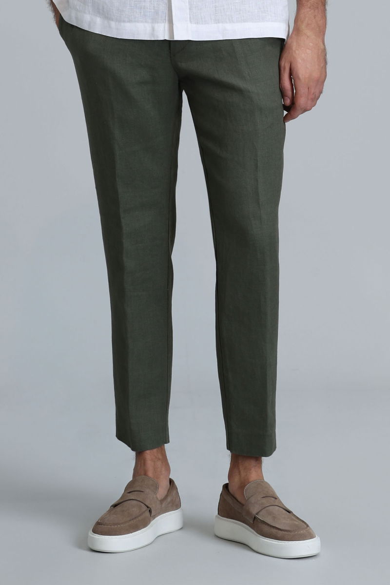 Lufian Erkek Karl Spor Chino Slim Fit Pantolon 111190328 Yeşil - 3
