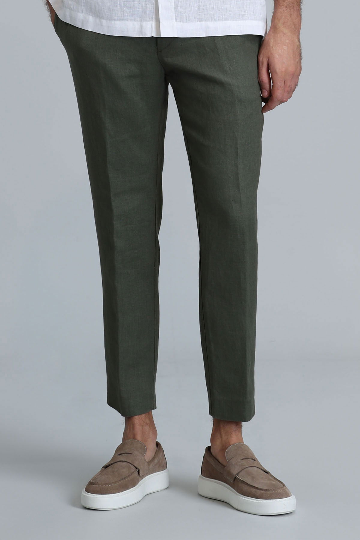 Lufian Erkek Karl Spor Chino Slim Fit Pantolon 111190328 Yeşil - 3